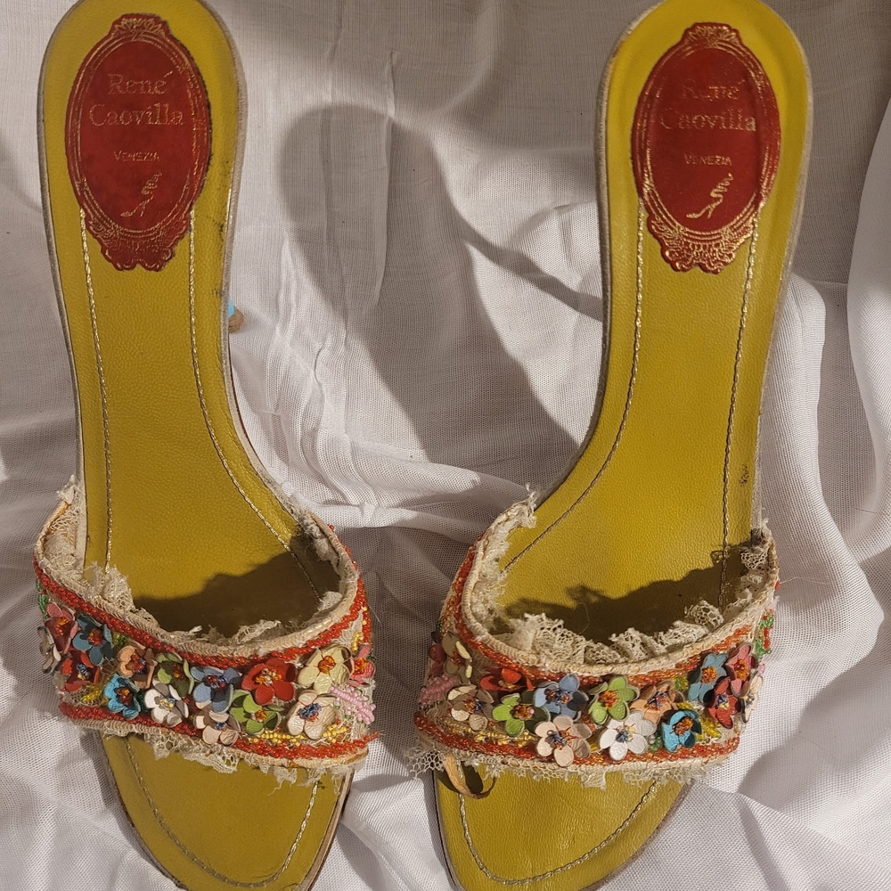Rene Caovilla Women's Floral Embellished Sandals - Multicolor